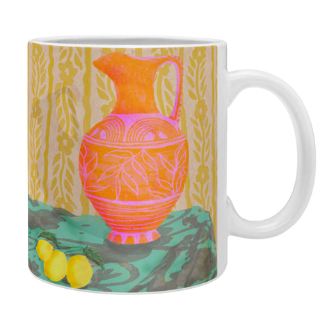 Sewzinski Pitcher and Lemons Painting Coffee Mug