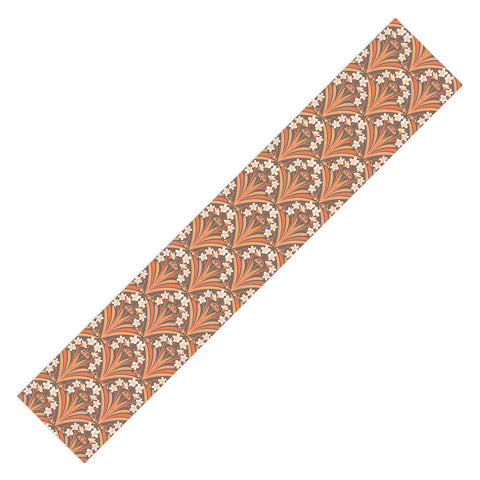 Sewzinski Spring Beauty Flowers on Brown Table Runner