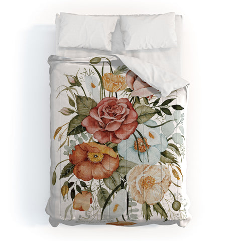 Shealeen Louise Roses and Poppies Light Comforter
