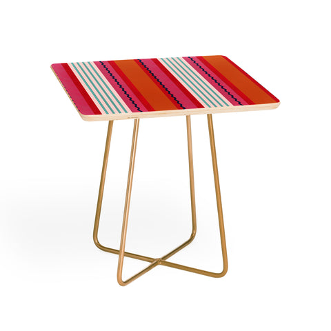 Showmemars Bold Color Play Pink And Orange Side Table