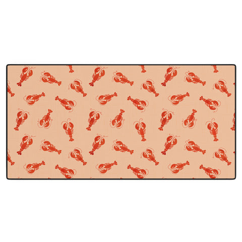 Showmemars Classic Red Lobsters Pattern Desk Mat