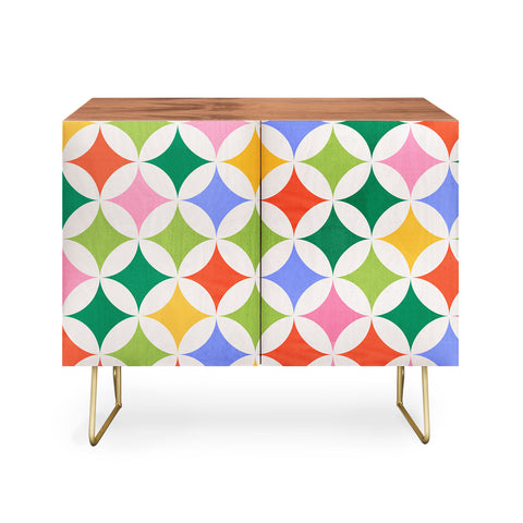 Showmemars Festive Geometry Pattern Credenza