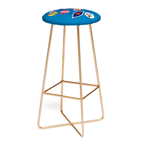 Showmemars Retro Christmas Baubles Bar Stool