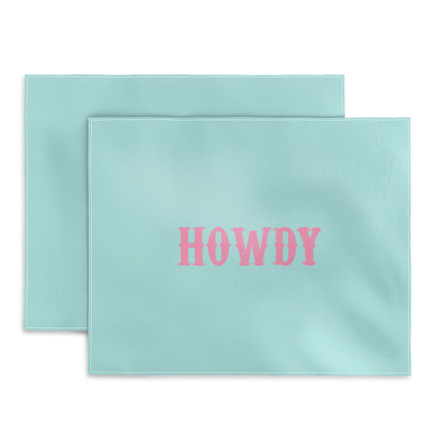 socoart HOWDY blue pink Placemat