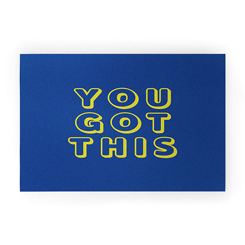 socoart You Got This Blue Welcome Mat