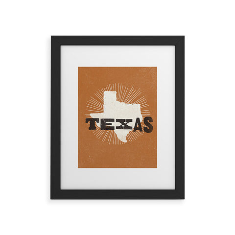 Sombrero Inc The Lone Star State Framed Art Print