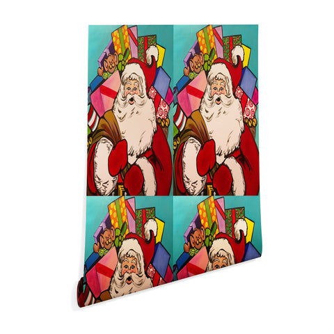 Tina Salazar SANTA CLAUS WITH BOXES Wallpaper