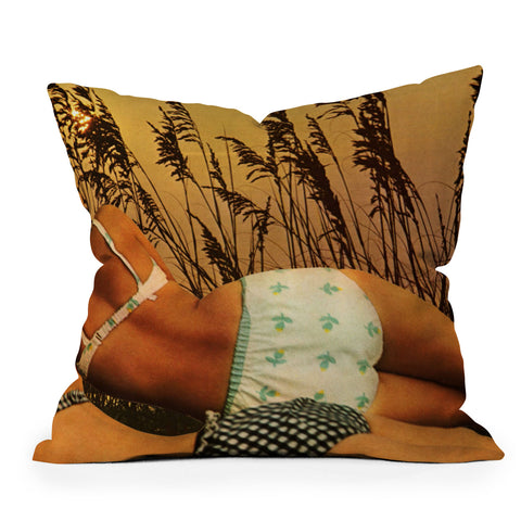 Tyler Varsell Beach Reeds Outdoor Throw Pillow
