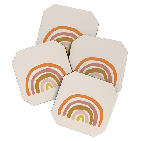 Urban Wild Studio paint rainbow Coaster Set