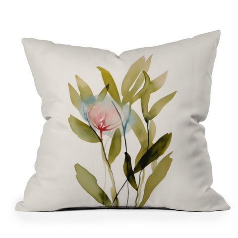 UtArt Abstract Flower Bouquet I Throw Pillow Havenly