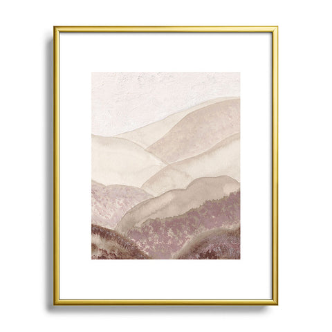 Viviana Gonzalez Japandi Mountains 01 Metal Framed Art Print