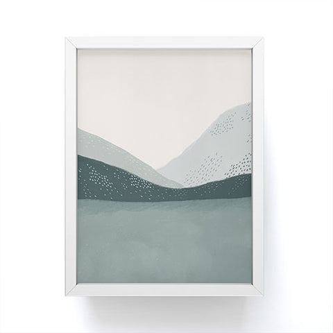 Viviana Gonzalez Minimal Patterned Mountains 01 Framed Mini Art Print