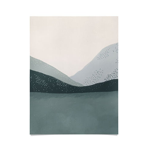 Viviana Gonzalez Minimal Patterned Mountains 01 Poster