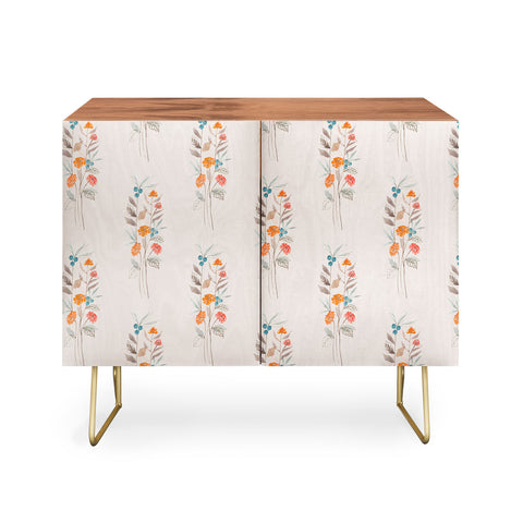 Viviana Gonzalez watercolor WildFlowers bouquet Credenza