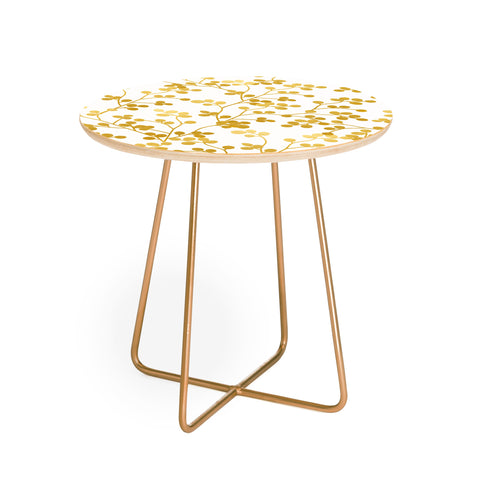 83 Oranges Golden Vines Round Side Table