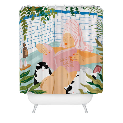 83 Oranges How To Have A Spa Day At Home Shower Curtain