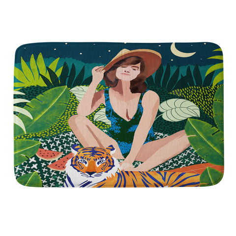 83 Oranges Living In The Jungle Memory Foam Bath Mat