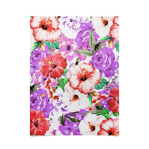 83 Oranges Purple Floral Poster