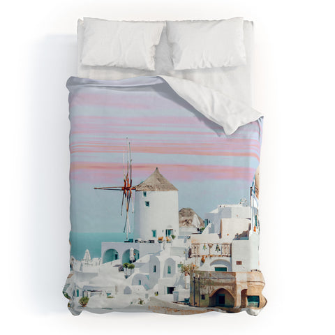 83 Oranges Scenic Greece Duvet Cover