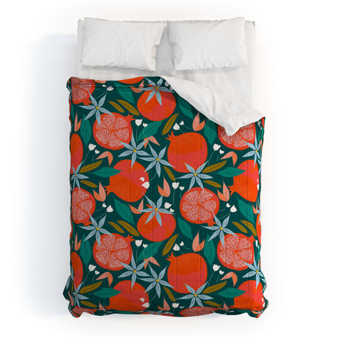 83 Oranges Summer Pomegranate Comforter