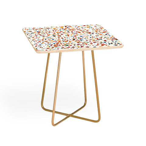83 Oranges Tan Terrazzo pattern painting Side Table