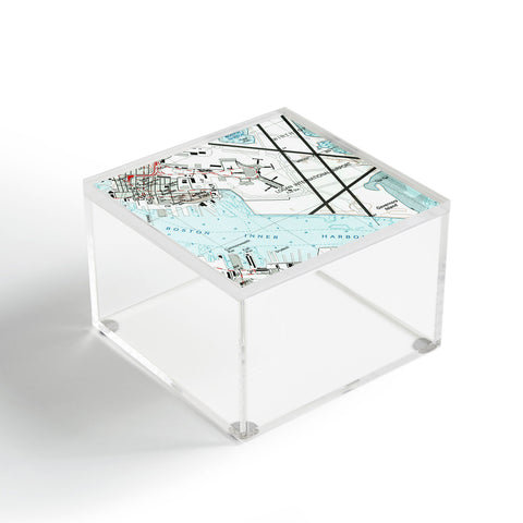 Holli Zollinger PARIS MAP RUSTIC Small Acrylic Tray - Deny Designs