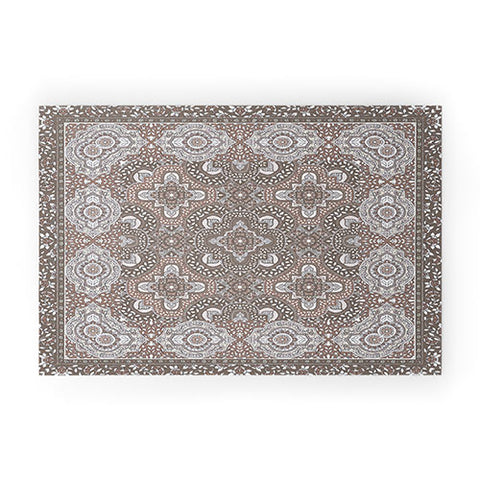 Aimee St Hill Farah Border Neutral Welcome Mat