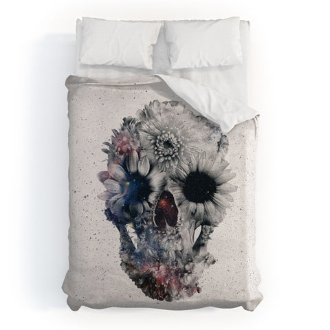 Ali Gulec Floral Skull 2 Duvet Cover