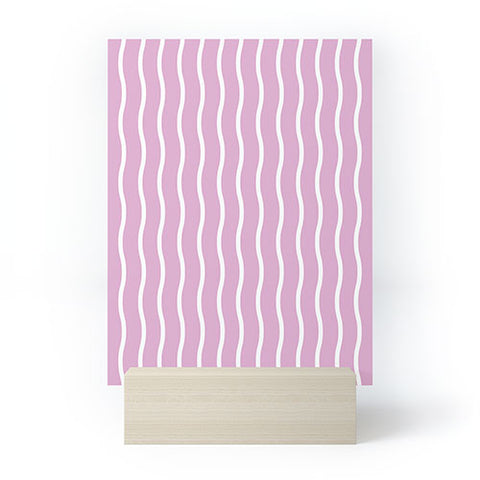 Alice Rebecca Potter Pink Wave Form Mini Art Print