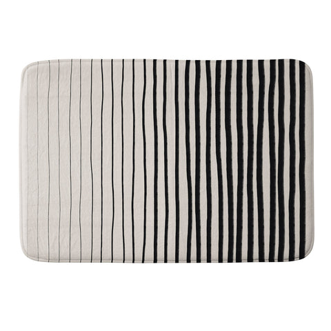 Alisa Galitsyna Black Vertical Lines Memory Foam Bath Mat