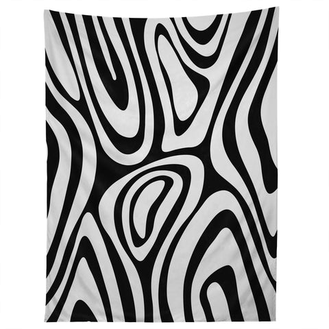 Alisa Galitsyna Black White Minimal Tapestry