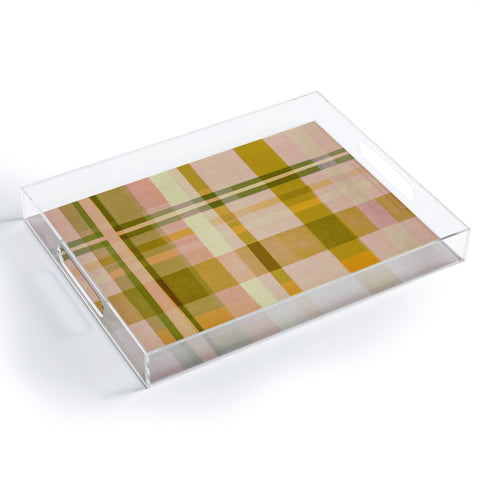 Alisa Galitsyna Colorful Plaid I Acrylic Tray