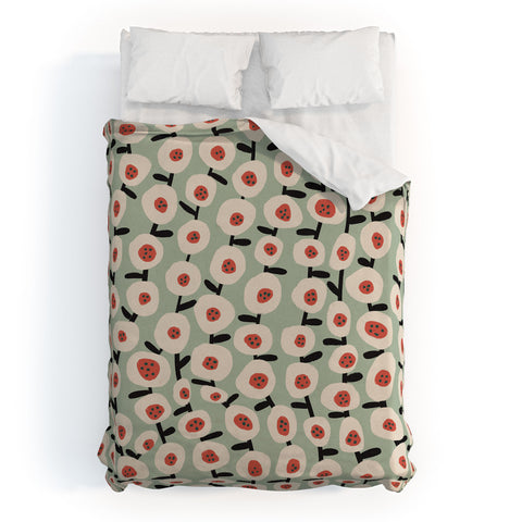 Alisa Galitsyna Dots and Flowers 1 Duvet Cover
