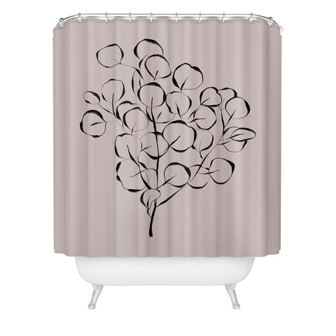 Alisa Galitsyna Elegant Eucalyptus Branch Shower Curtain