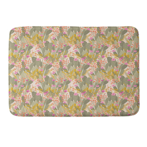 alison janssen Cactus Garden 2 Memory Foam Bath Mat