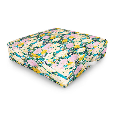 alison janssen grandmothers garden Outdoor Floor Cushion