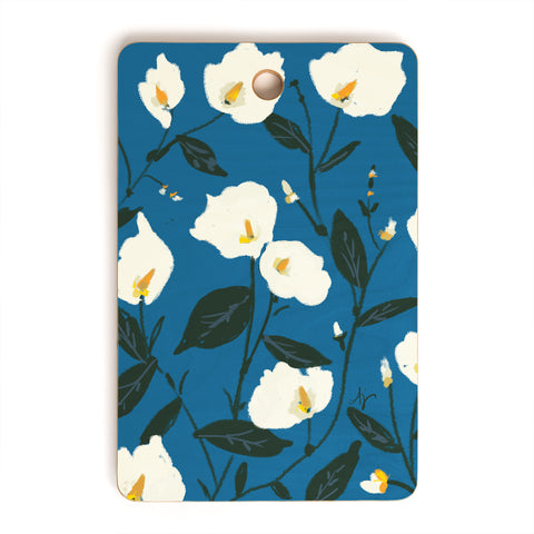 alison janssen Peace Lilies Cutting Board Rectangle