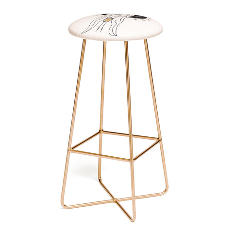 Allie Falcon Desert Angel in Black Cream Bar Stool