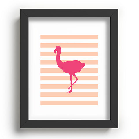 Allyson Johnson Flamingos and peach Recessed Framing Rectangle