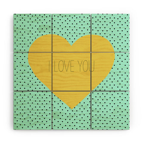 Allyson Johnson I Love You Wood Wall Mural