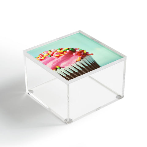 Allyson Johnson Pink Cupcake Photograph Acrylic Box