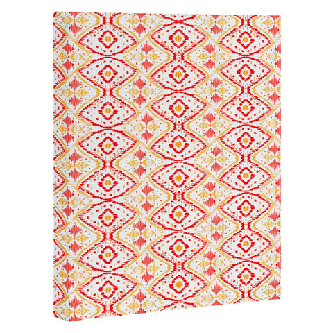 Amy Sia Ikat 2 Cherry Art Canvas