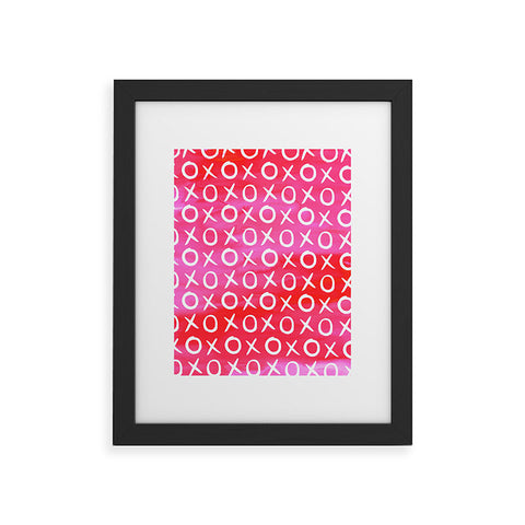 Amy Sia Love XO Pink Framed Art Print