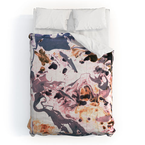 Amy Sia Marbled Terrain Rose Pink Comforter