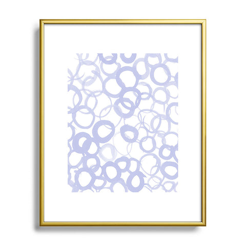 Amy Sia Watercolor Circle Pale Blue Metal Framed Art Print