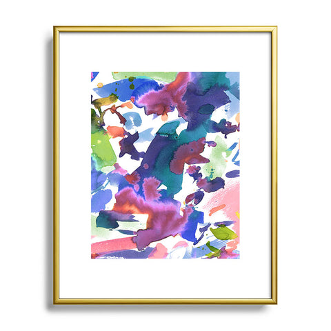 Amy Sia Watercolor Splatter 2 Metal Framed Art Print