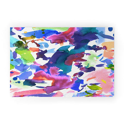 Amy Sia Watercolor Splatter 2 Welcome Mat