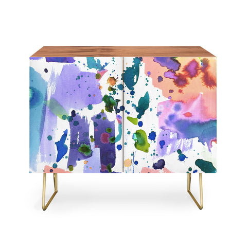 Amy Sia Watercolor Splatter Credenza