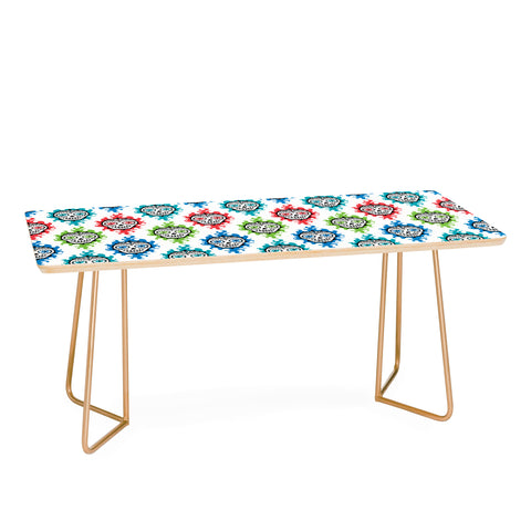 Andi Bird Sugar Skull Flames Coffee Table