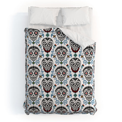 Andi Bird Sugar Skull Voodoo Duvet Cover